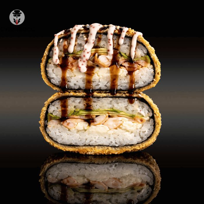Sushi burger s krevetami